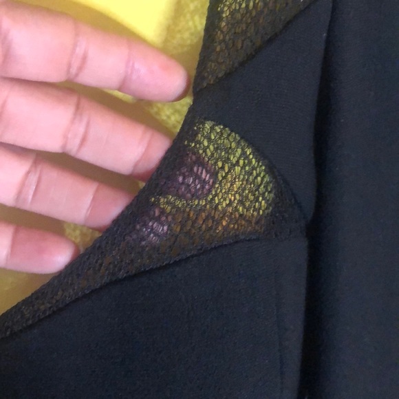 NICOLE MILLER Black dress with lace inserts NWT size 4 - Picture 4 of 5